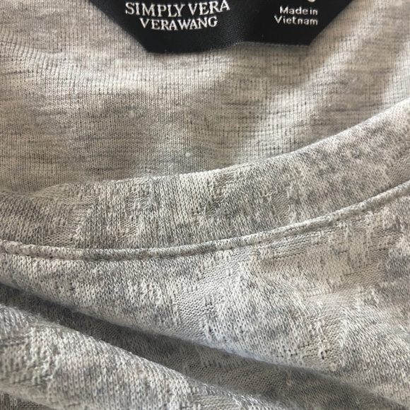 Simply Vera Vera Wang Gray Crewneck Sweater - Picture 6 of 6